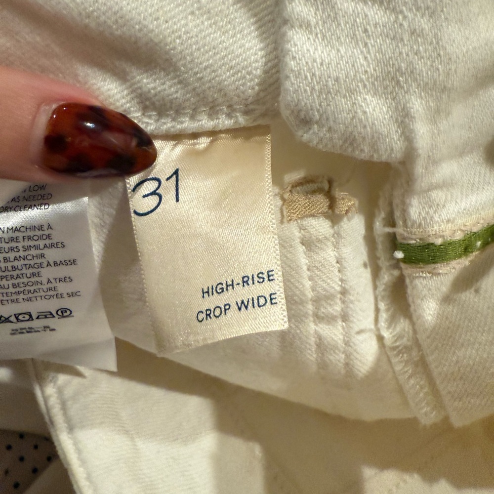 Size 31 White Pilcro Jeans High Rise Cropped - Picture 5 of 10